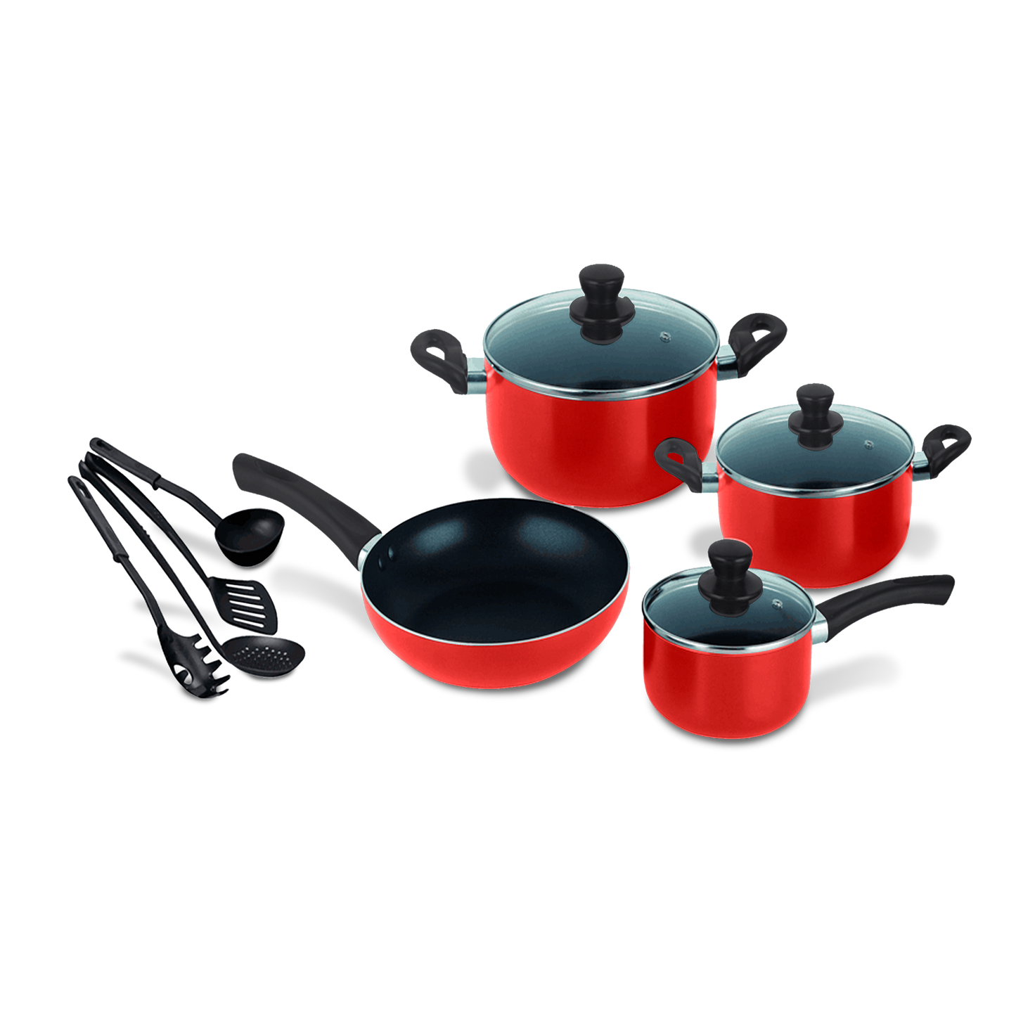 11PCE ALUMINIUM COOKWARE SET