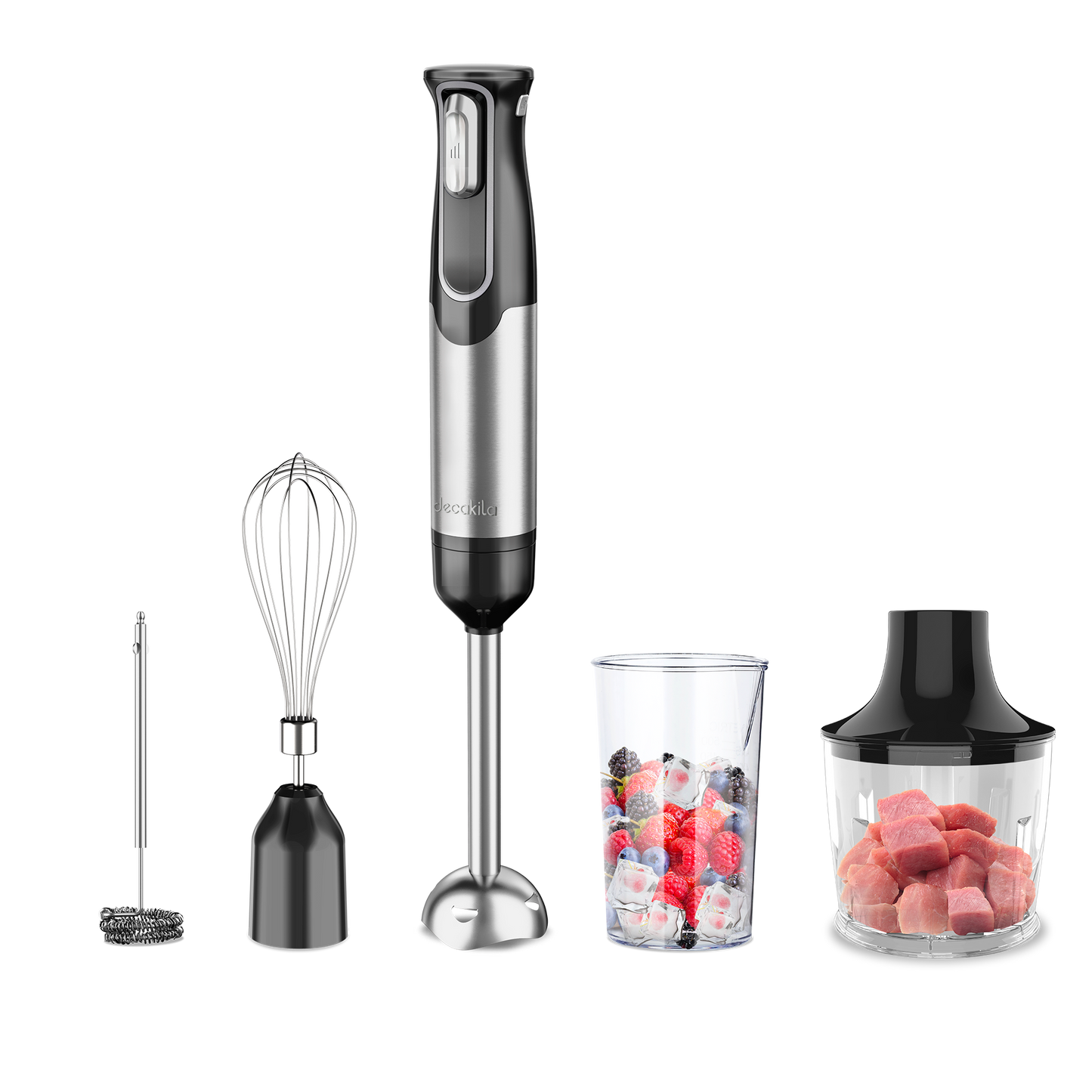 500ML CORDLESS HAND BLENDER 5IN1 SET BLACK