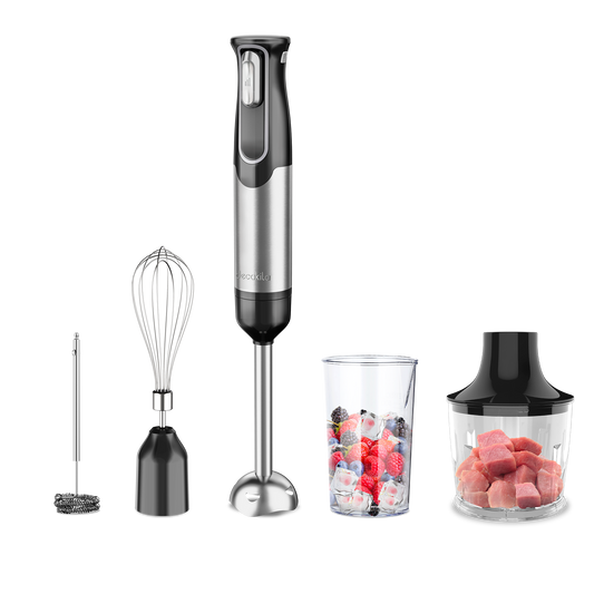 500ML CORDLESS HAND BLENDER 5IN1 SET BLACK