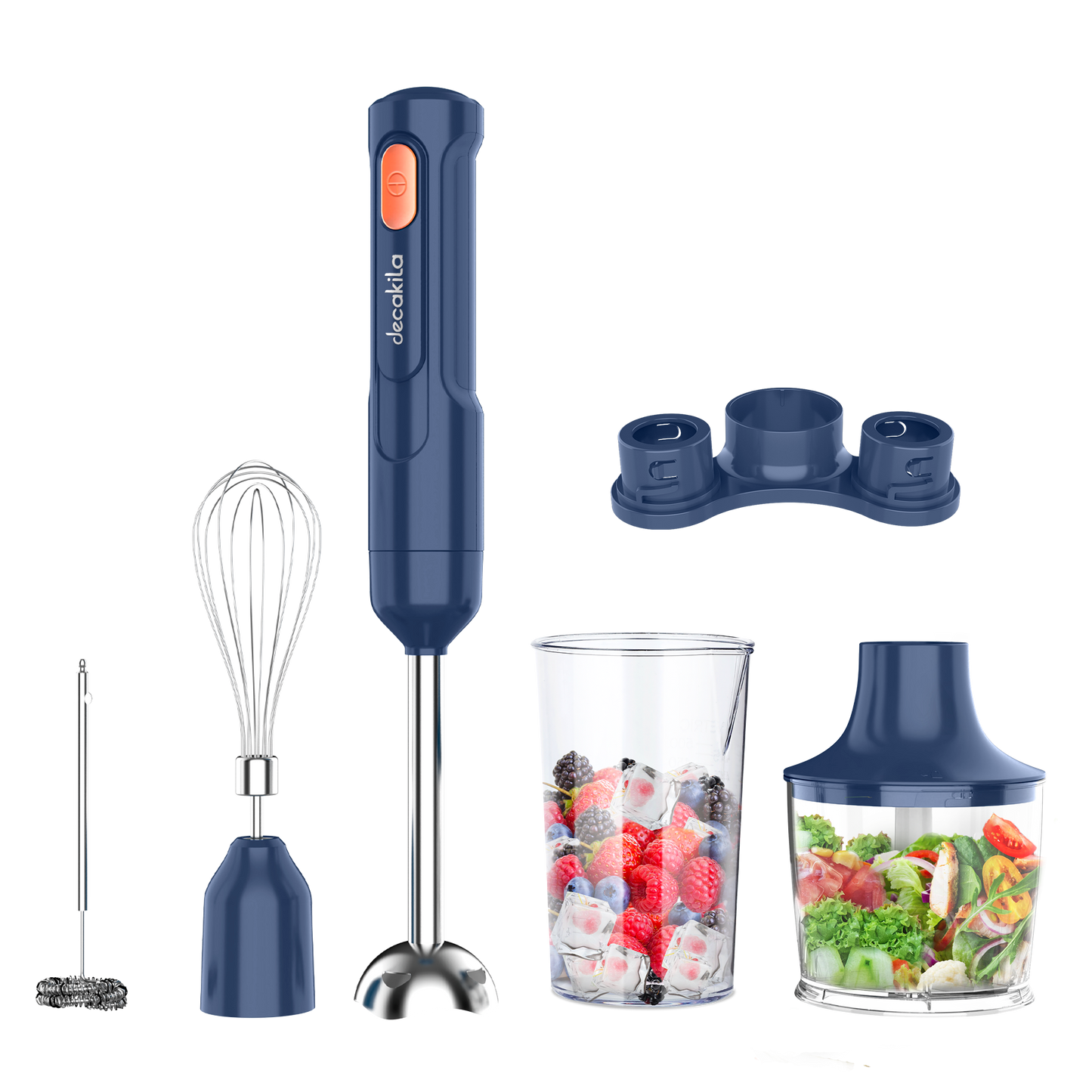 500ML CORDLESS HAND BLENDER 5IN1 SET BLUE